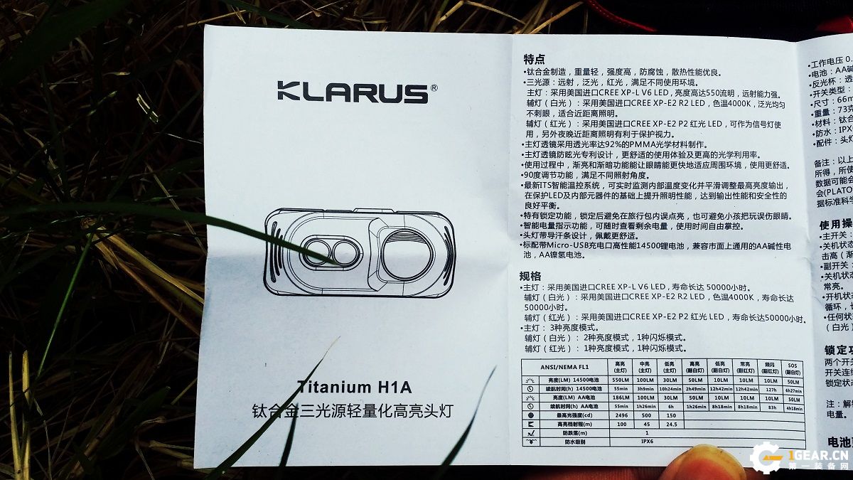 钛轻钛亮钛坚固☜★☞凯瑞兹H1A头灯测评（首发）