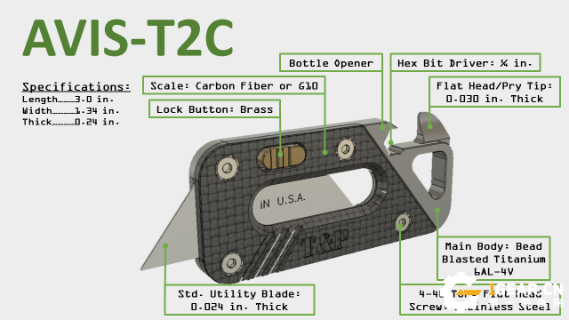 AVIS-T2C钛合金多功能工具 逼格higher 性能赞